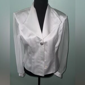 Chic White Women's Suit Jacket